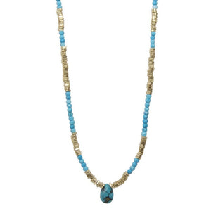 Tulum Turquoise Drip Necklace