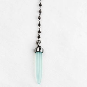 Chalcedony and Diamond Necklace