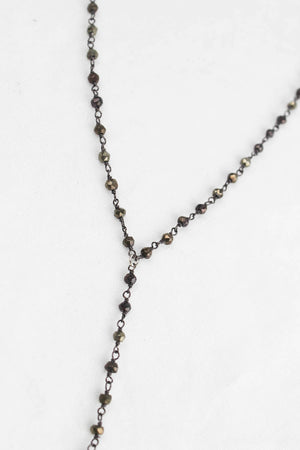 Black Onyx and Diamond Necklace