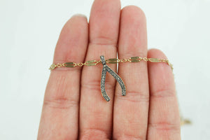 Wishbone Diamond Necklace