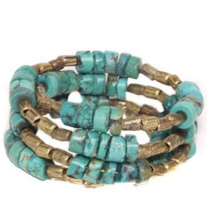 Boho Turquoise Wrap Bracelet